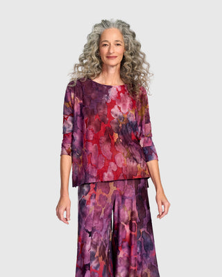 Burnout Boxy Top, Wine