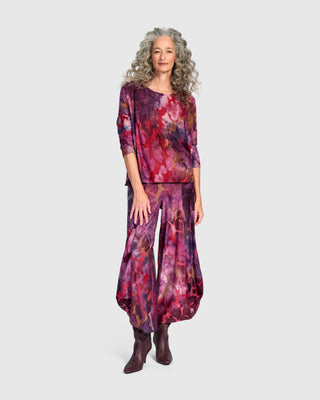Burnout Boxy Top, Wine