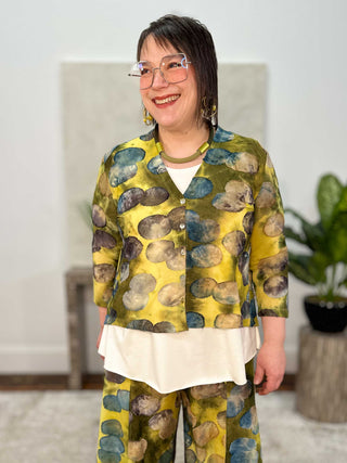 Alembika Burnout Cropped Cardigan, Orbits - Statement Boutique