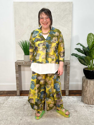 Alembika Burnout Cropped Cardigan, Orbits - Statement Boutique