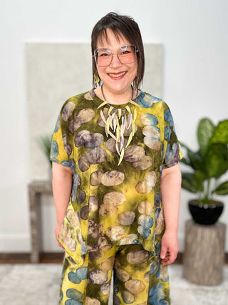 Alembika Burnout Flutter Side Top, Orbits - Statement Boutique