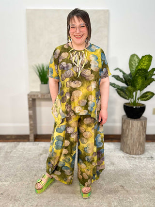 Alembika Burnout Flutter Side Top, Orbits - Statement Boutique