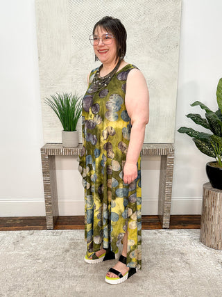 Alembika Burnout Sleeveless Dress, Orbits - Statement Boutique