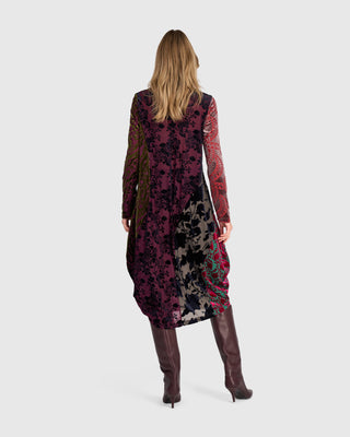 Burnout Velvet Cocoon Dress, Regal