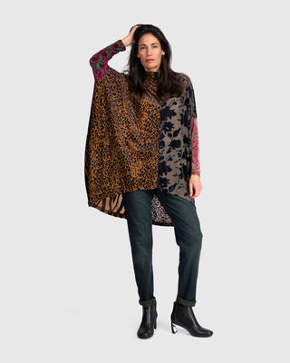 Burnout Velvet Oversized Tunic, Regal