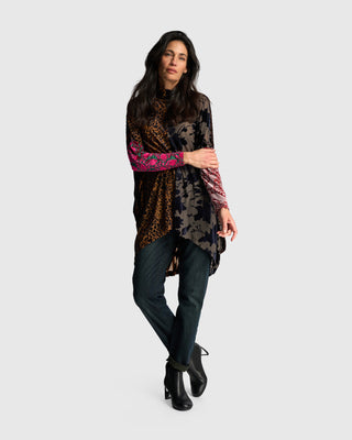 Burnout Velvet Oversized Tunic, Regal