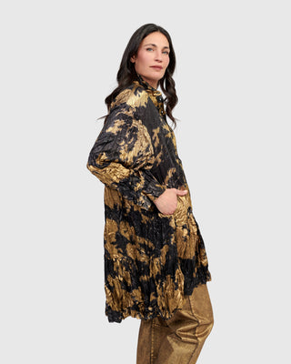 Alembika AT712G Cloud Dye Crush Ruffle Tunic, Gold - Statement Boutique