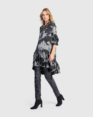 Alembika AT712S Cloud Dye Crush Ruffle Tunic, Silver - Statement Boutique