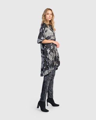 Alembika AT712S Cloud Dye Crush Ruffle Tunic, Silver - Statement Boutique