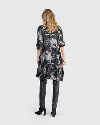 Alembika AT712S Cloud Dye Crush Ruffle Tunic, Silver - Statement Boutique