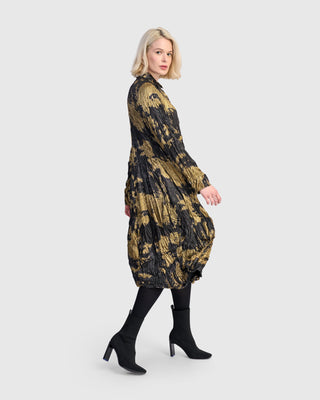 Alembika AD811G Cloud Dye Crush Shirt Dress, Gold - Statement Boutique