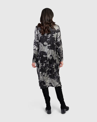 Alembika AD811S Cloud Dye Crush Shirt Dress, Silver - Statement Boutique