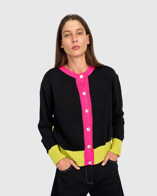 Colorblock Cardigan Sweater