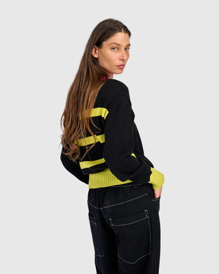 Colorblock Cardigan Sweater