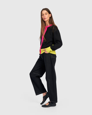 Colorblock Cardigan Sweater