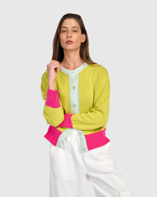 Colorblock Cardigan Sweater
