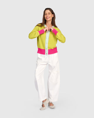 Colorblock Cardigan Sweater