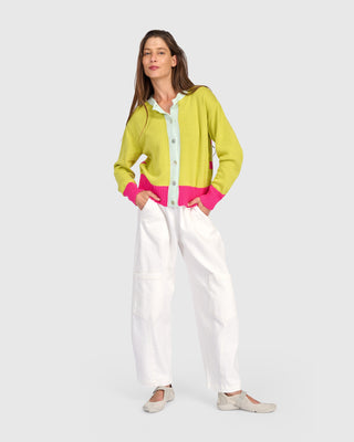 Colorblock Cardigan Sweater