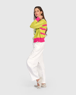Colorblock Cardigan Sweater