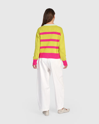 Colorblock Cardigan Sweater