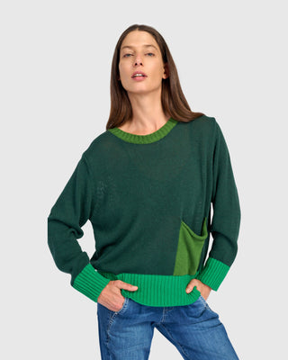 Colorblock Pocket Sweater
