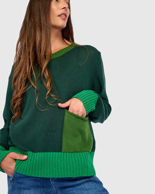 Colorblock Pocket Sweater
