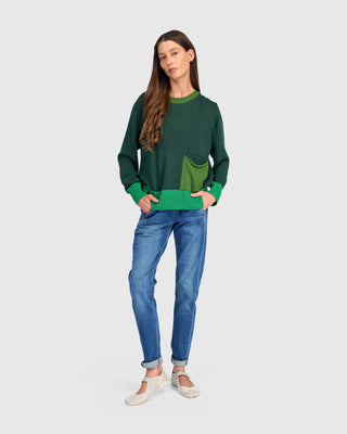 Colorblock Pocket Sweater