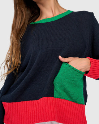 Colorblock Pocket Sweater