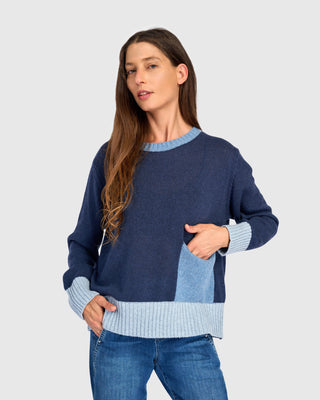 Colorblock Pocket Sweater