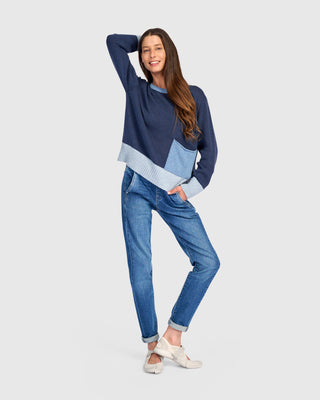 Colorblock Pocket Sweater