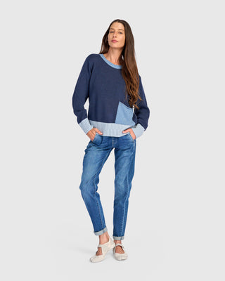 Colorblock Pocket Sweater