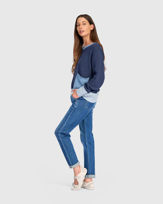 Colorblock Pocket Sweater
