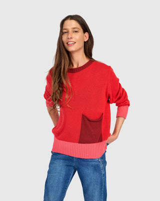 Colorblock Pocket Sweater
