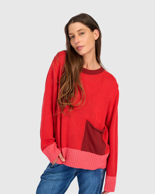 Colorblock Pocket Sweater