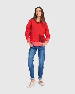 Colorblock Pocket Sweater