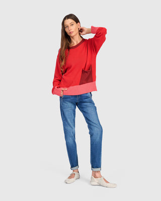 Colorblock Pocket Sweater