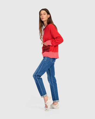 Colorblock Pocket Sweater