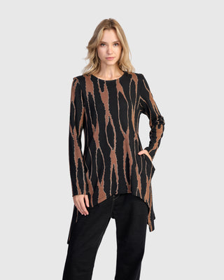 Alembika Draped Tunic, Wood - Statement Boutique