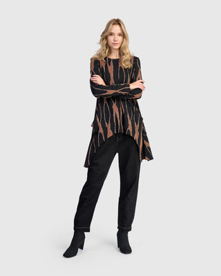 Alembika Draped Tunic, Wood - Statement Boutique
