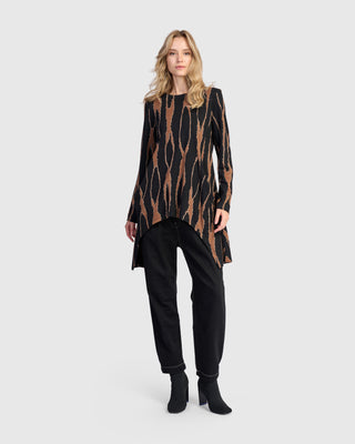 Alembika Draped Tunic, Wood - Statement Boutique