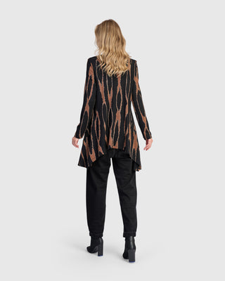 Alembika Draped Tunic, Wood - Statement Boutique