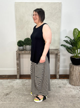 Alembika Essential Angled Hem Tank, Black - Statement Boutique