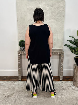 Alembika Essential Angled Hem Tank, Black - Statement Boutique
