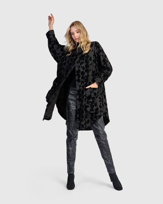 Alembika AJ904C Flocked Duster Jacket, Crescent - Statement Boutique