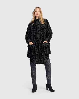 Alembika AJ904C Flocked Duster Jacket, Crescent - Statement Boutique