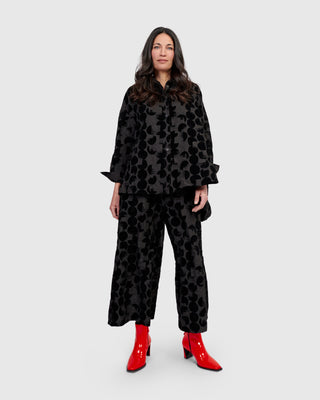 Alembika Flocked Oversized Shirt, Crescent - Statement Boutique