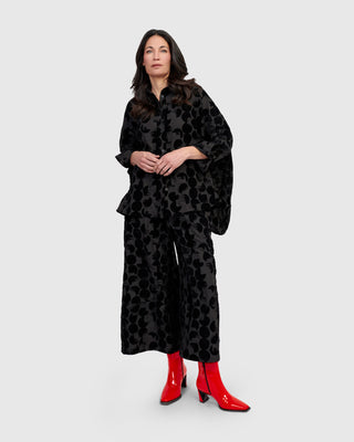 Alembika Flocked Oversized Shirt, Crescent - Statement Boutique