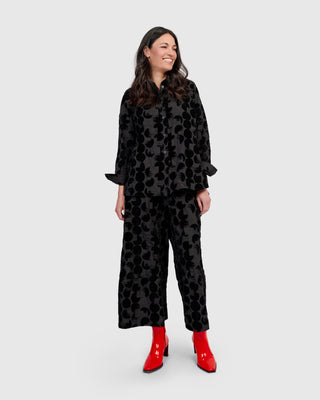 Alembika Flocked Oversized Shirt, Crescent - Statement Boutique