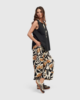 Henley Flare Tank, Tulips