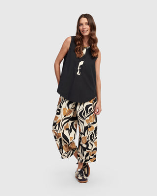 Henley Flare Tank, Tulips